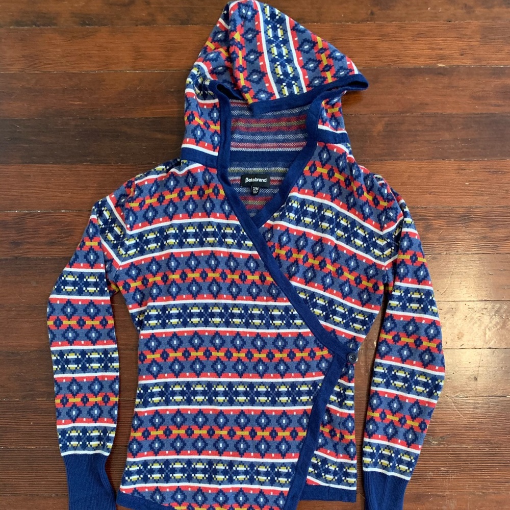 Betabrand Wrap Hooded Sweater